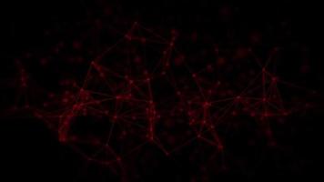 Abstract Red Network Lines Background video