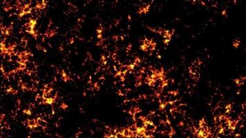 Red Hot Embers Dancing in Black Background