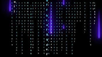 matrice laser viola alfabeto video