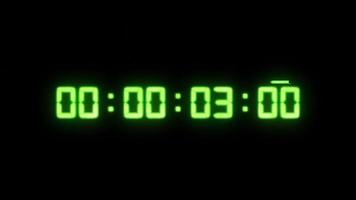 één minuut digitale timer countdown-animatie video