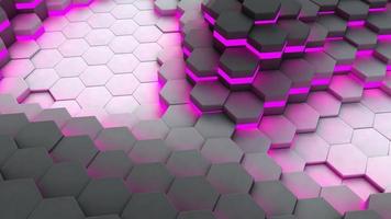 Abstract hexagon 3d rendering video