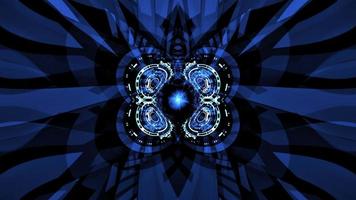 Digital gear HUD forming circle spinning loop motion video