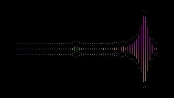 effet d'égaliseur sonore du spectre numérique coloré