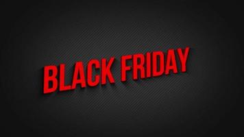 Black Friday 3D Text on Black Background video