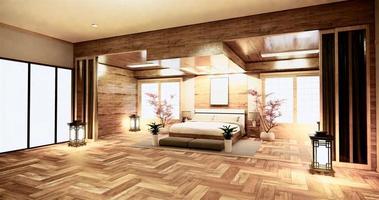 grande chambre au design en bois