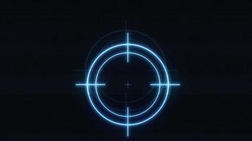 Shooting Target Icon With Glitch Effect video