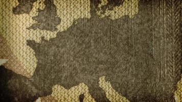 textura do vintage euror bill close-up animação video