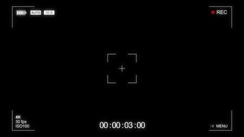 interfaz de pantalla de video cámara grabadora