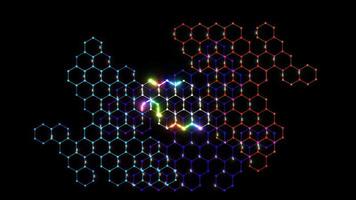 fond de technologie numérique de traitement de données volumineuses video