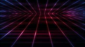 Retro Eighties Synthwave Technology Grid Background Loop video