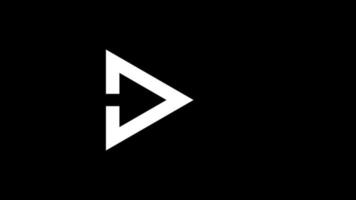 animação da seta triangular video