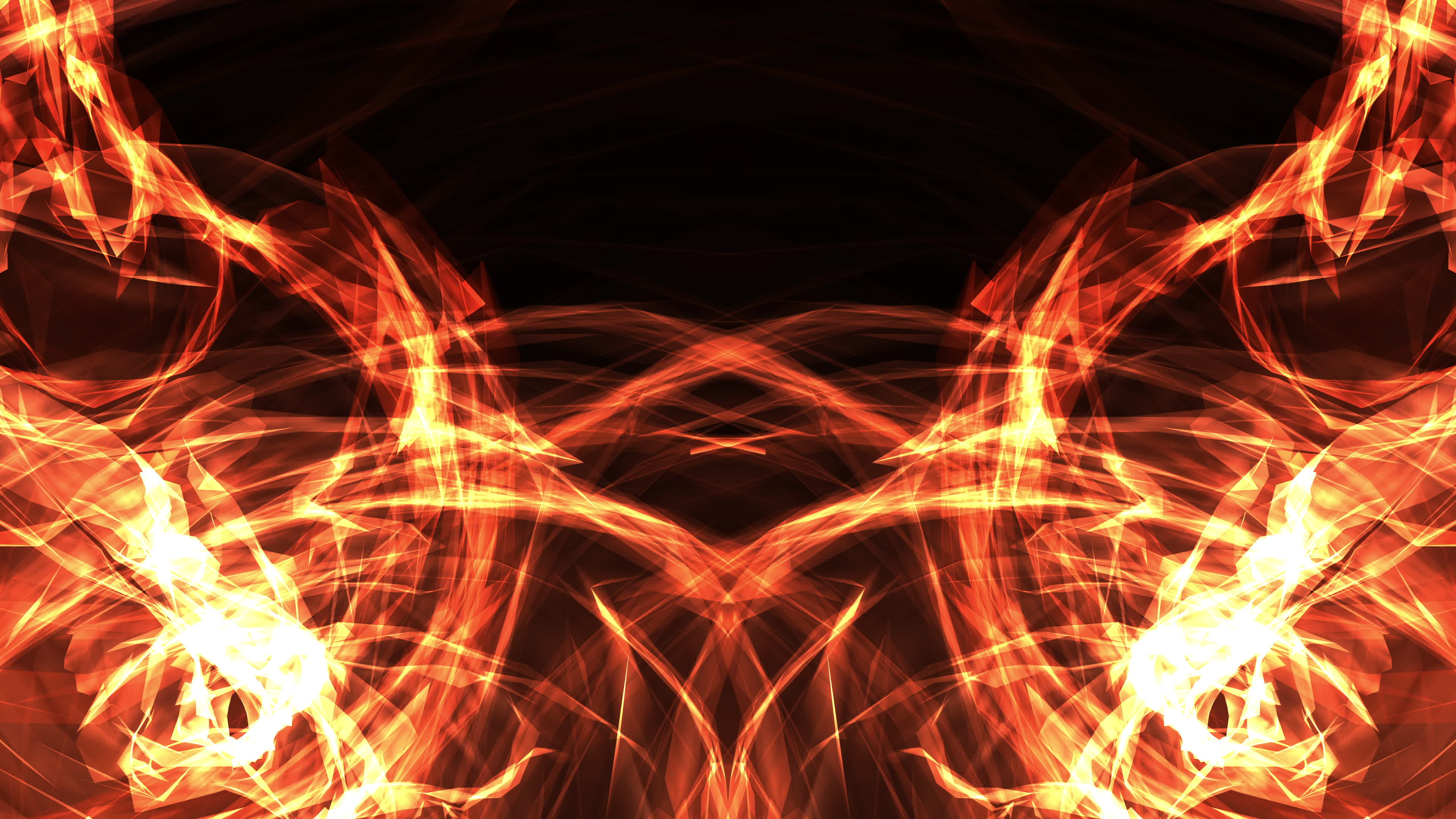 Looping Dynamic Symmetric Fire Flame Energy Plasma Wave 2017508 Stock