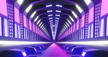loop animatie van futuristische tunnel.