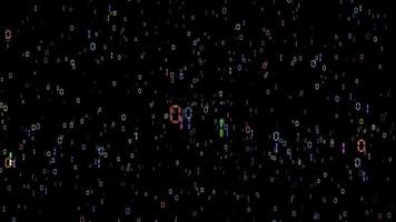 Binary Digital Particle-Matrix Number Motion video