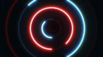 Abstract Neon Circles Background Animation Loop video