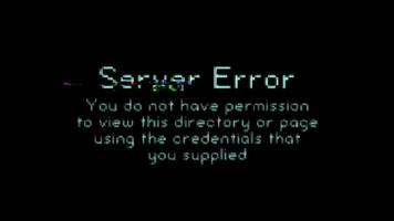 Server Error Message With Bad Glitch Effect video