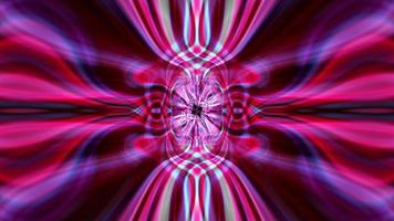 Vivid Pink-Red Psychedelic Illusion Symmetric Wave Motion