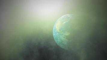 Planet Erde Verschmutzungskonzept