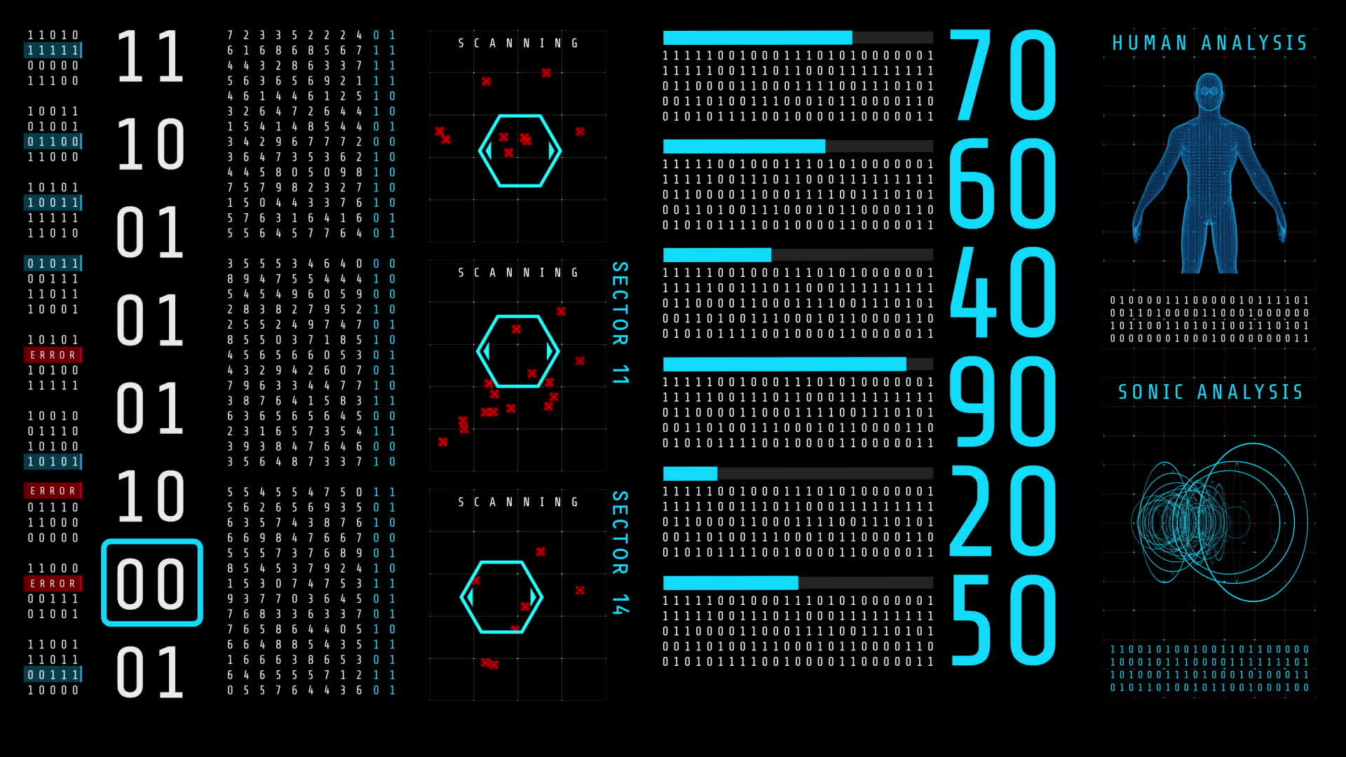 Screen technology digital display data process. 2017650 Stock Video at ...