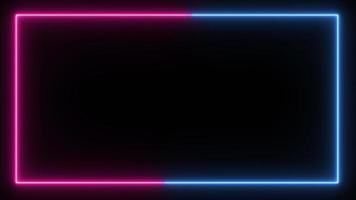 quadro de duas luzes de néon coloridas com movimento em loop. video