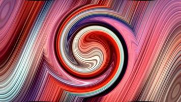 boucle de mouvement hypnotique dynamique en forme de spirale arc-en-ciel