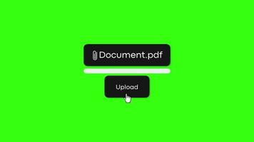File Upload Animation on Green Background video