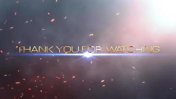 Thank You For Watching cinematic trailer video