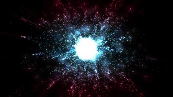 partículas fractales explosión energía fx lazo video