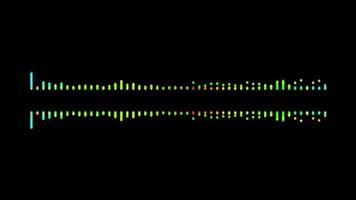 animação colorida do visualizador de áudio em fundo preto video
