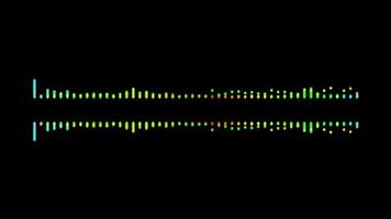 kleurenanimatie van audiovisualizer op zwarte achtergrond video