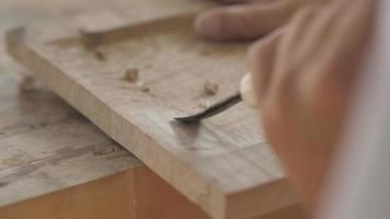 Carpenter Works with A Homemade Chisel video