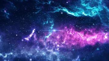 galassia cosmica con nebulosa video