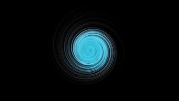 espiral azul aquática em movimento fundo video