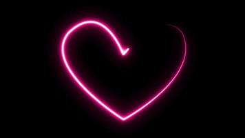 cuore al neon astratto video