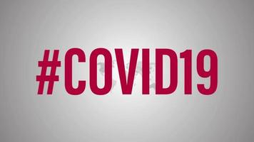 covid19 Welt Hashtag Wortwolke Bewegung abstrakten Hintergrund video