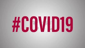 covid19 världen hashtag ord moln rörelse abstrakt bakgrund video