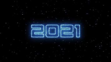 neon brilhante brilhando em 2021 video
