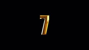 3d gold number countdown canale alfa prores 444 video