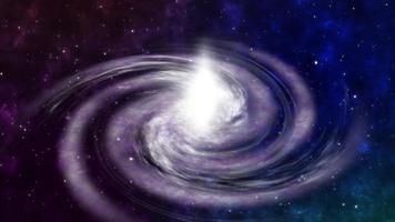 sfondo galassia a spirale rotante video