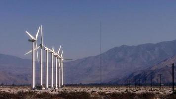 A Row Of Wind Turbines video