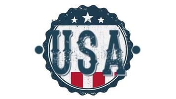 Made in USA Retro Abzeichen Siegel Logo Intro enthüllen