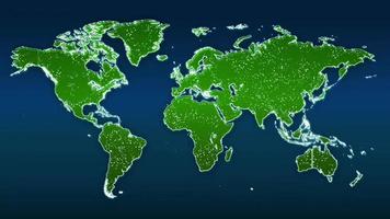 World Map Global Technology Hi-Tech Background video