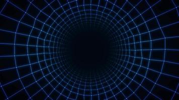 Abstract Wireframe Tunnel Circles Fx Seamless Looping video