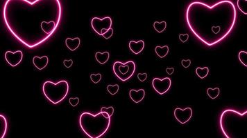 Abstract Neon Mini Heart Background video