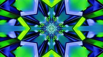 3D Rendering Neon Star Portal Loop video