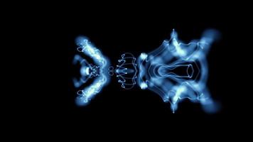 ondes lumineuses bleues kaléidoscopiques video