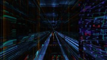 un labyrinthe futuriste de stries lumineuses video