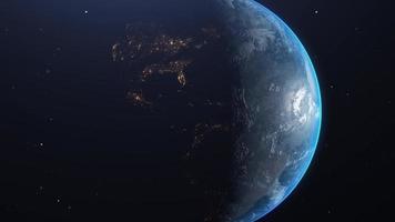 Erde dreht sich im Raum video