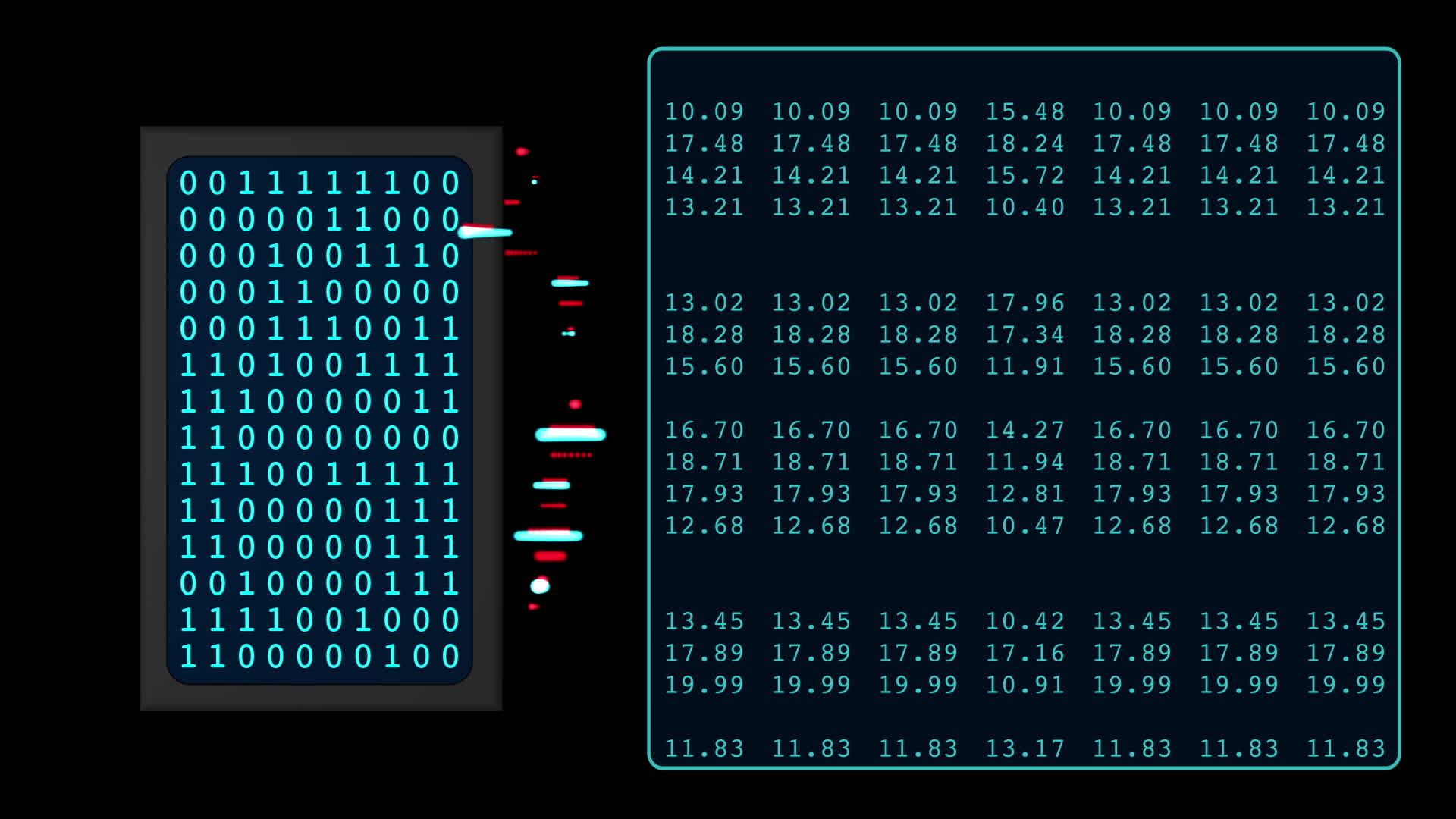 3D Smartphone display binary code on digital screen 2018430 Stock Video