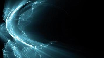 vågor av blått fraktalt ljus lyser video